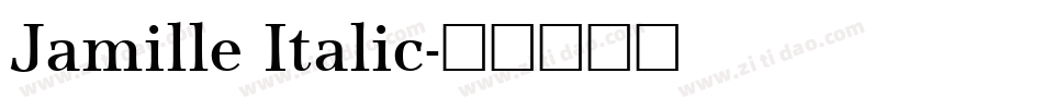 Jamille Italic字体转换